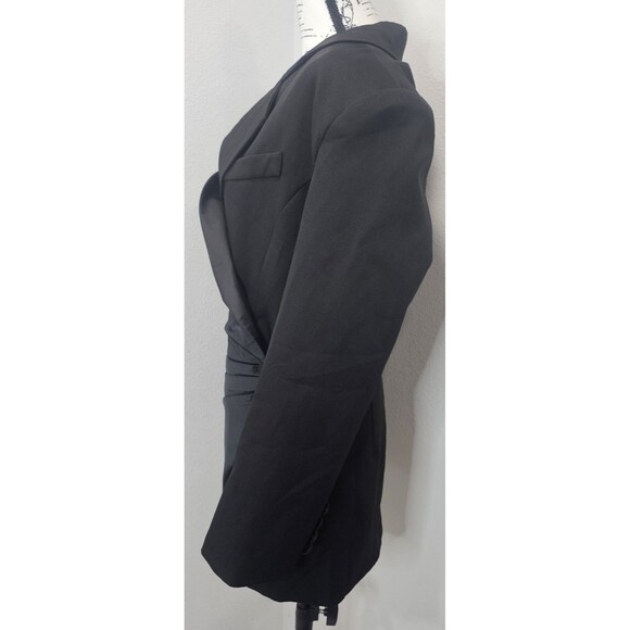 Beulah Women's Assymetrical Wrap Side Button Pleated Blazer Size M/L $206 NWT - Picture 4 of 16